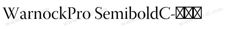 WarnockPro SemiboldC字体转换